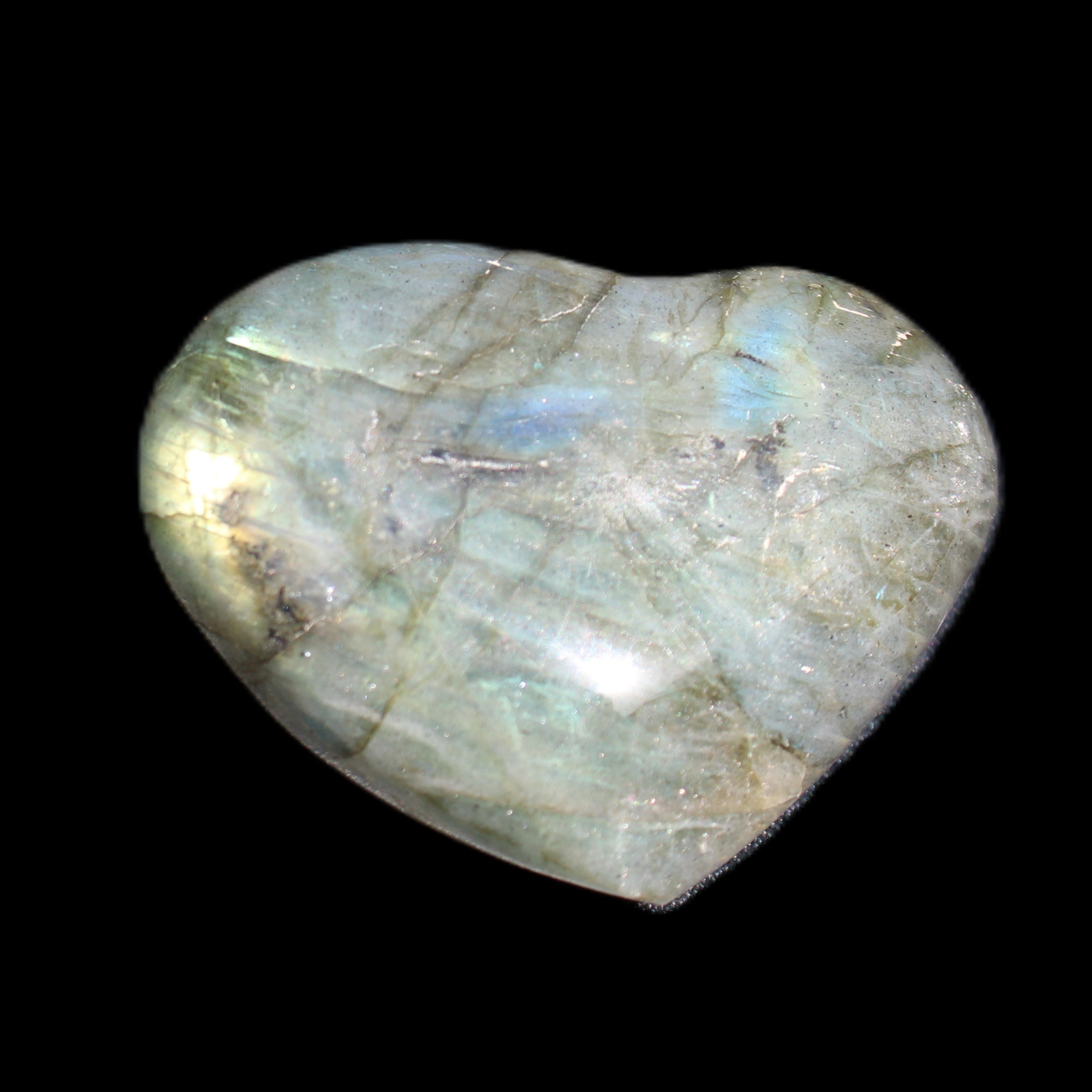Labradorite heart 39-44g in sunlight - Rocks and Things Store