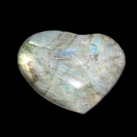 Labradorite heart 39-44g in sunlight - Rocks and Things Store