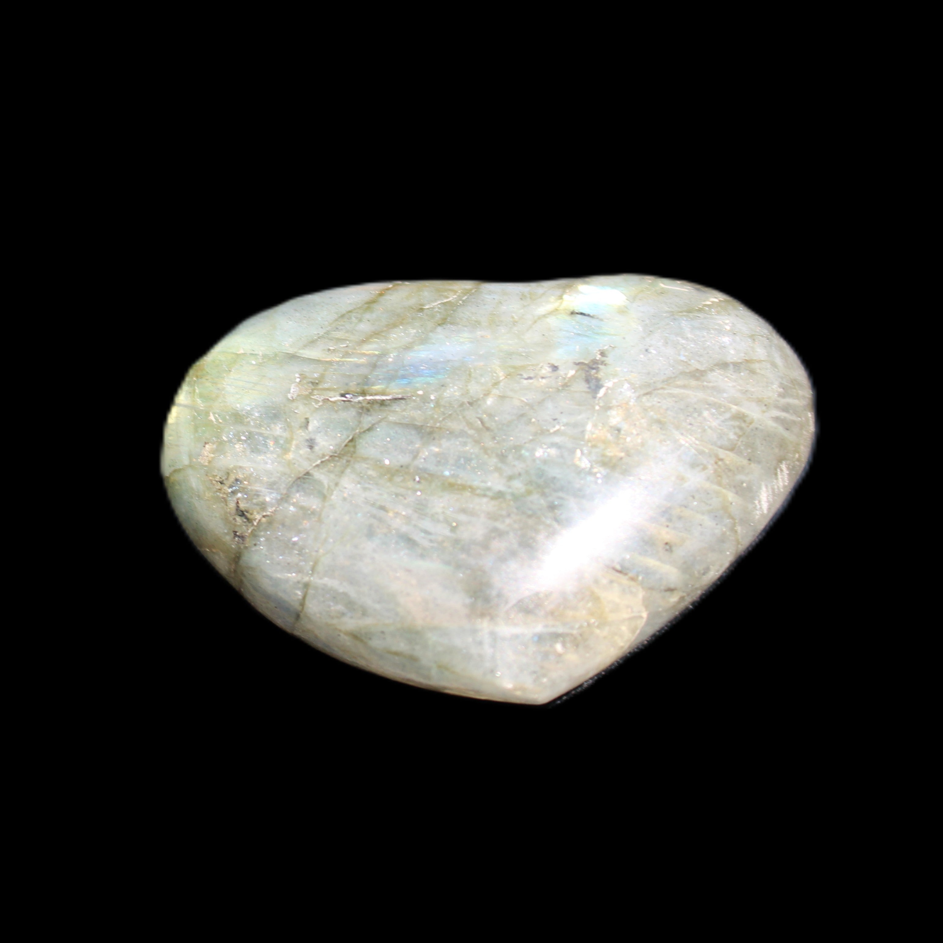 Labradorite heart 39-44g in sunlight - Rocks and Things Store