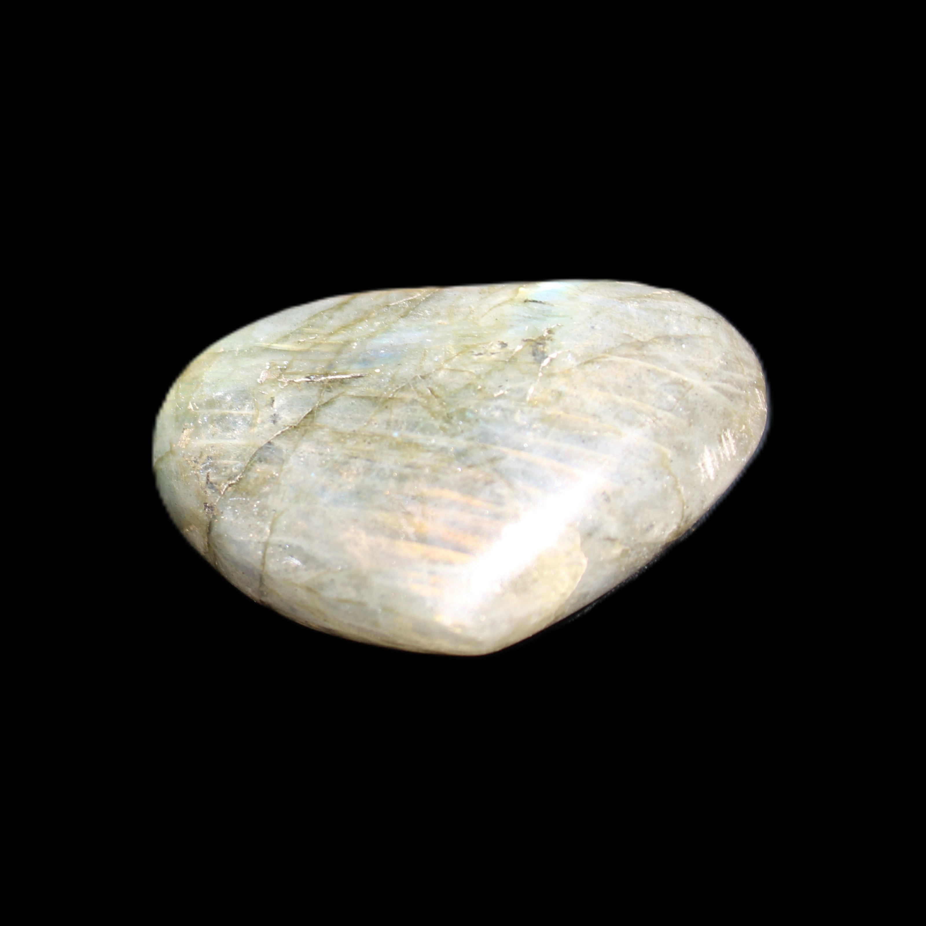 Labradorite heart 39-44g in sunlight - Rocks and Things Store