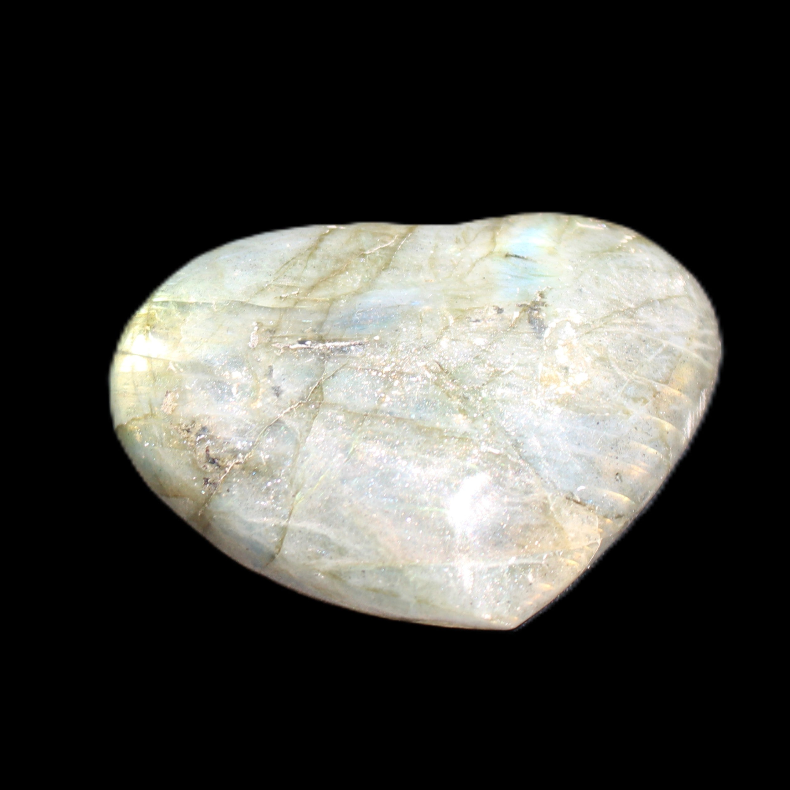 Labradorite heart 39-44g in sunlight - Rocks and Things Store