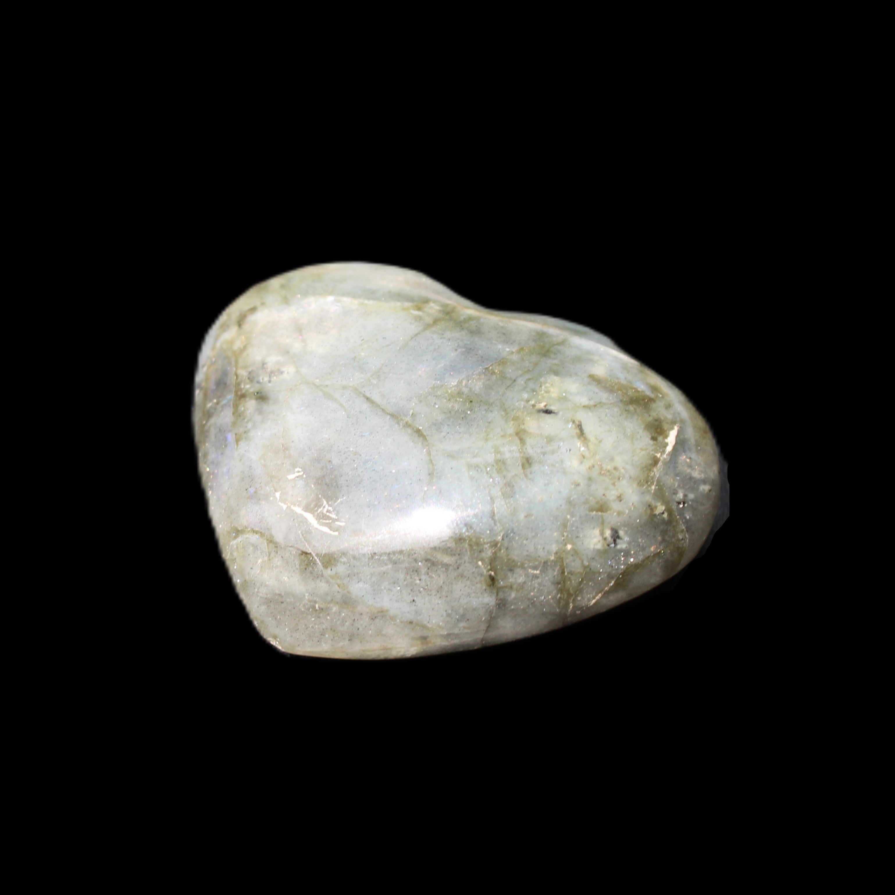Labradorite heart 39-44g in sunlight - Rocks and Things Store