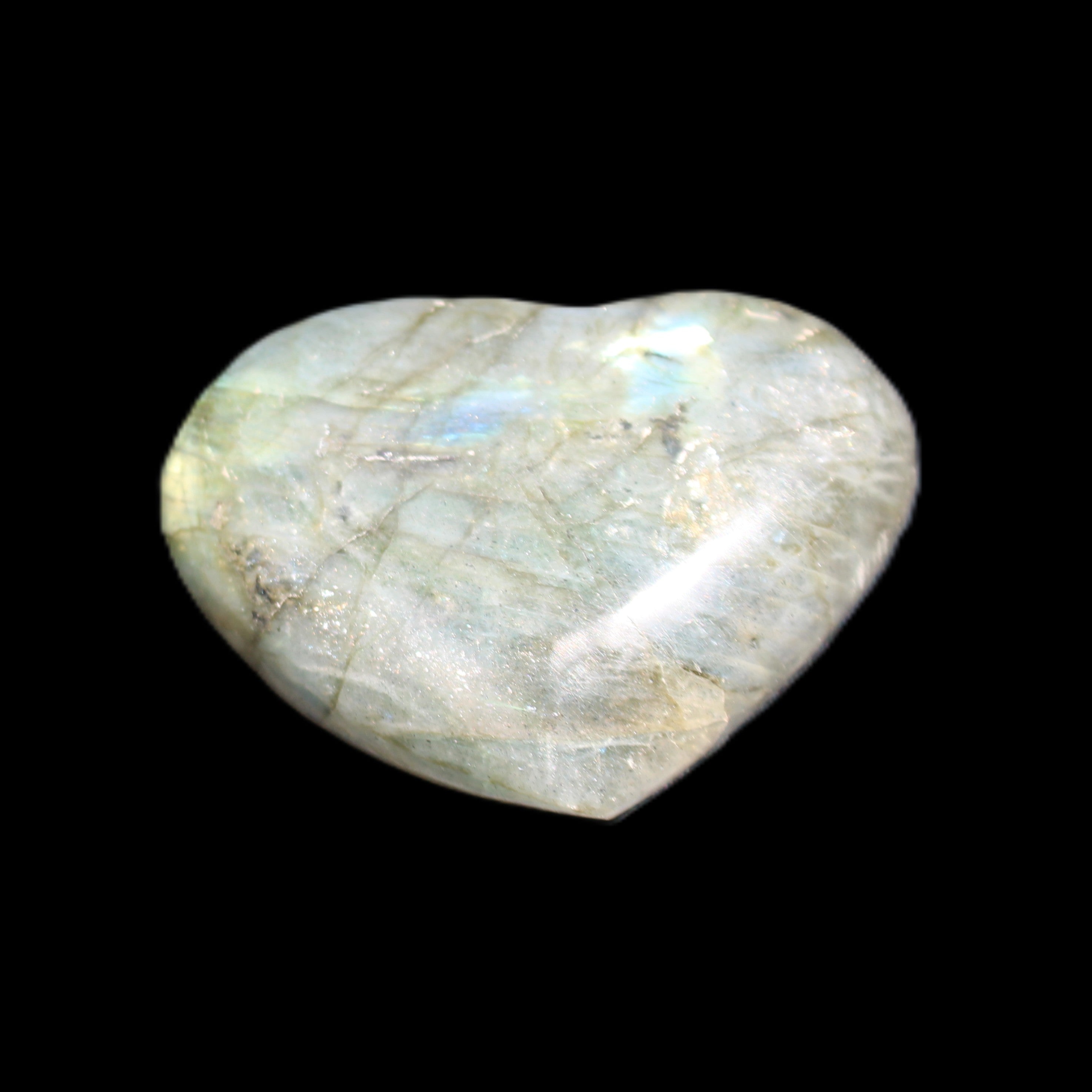 Labradorite heart 39-44g in sunlight - Rocks and Things Store