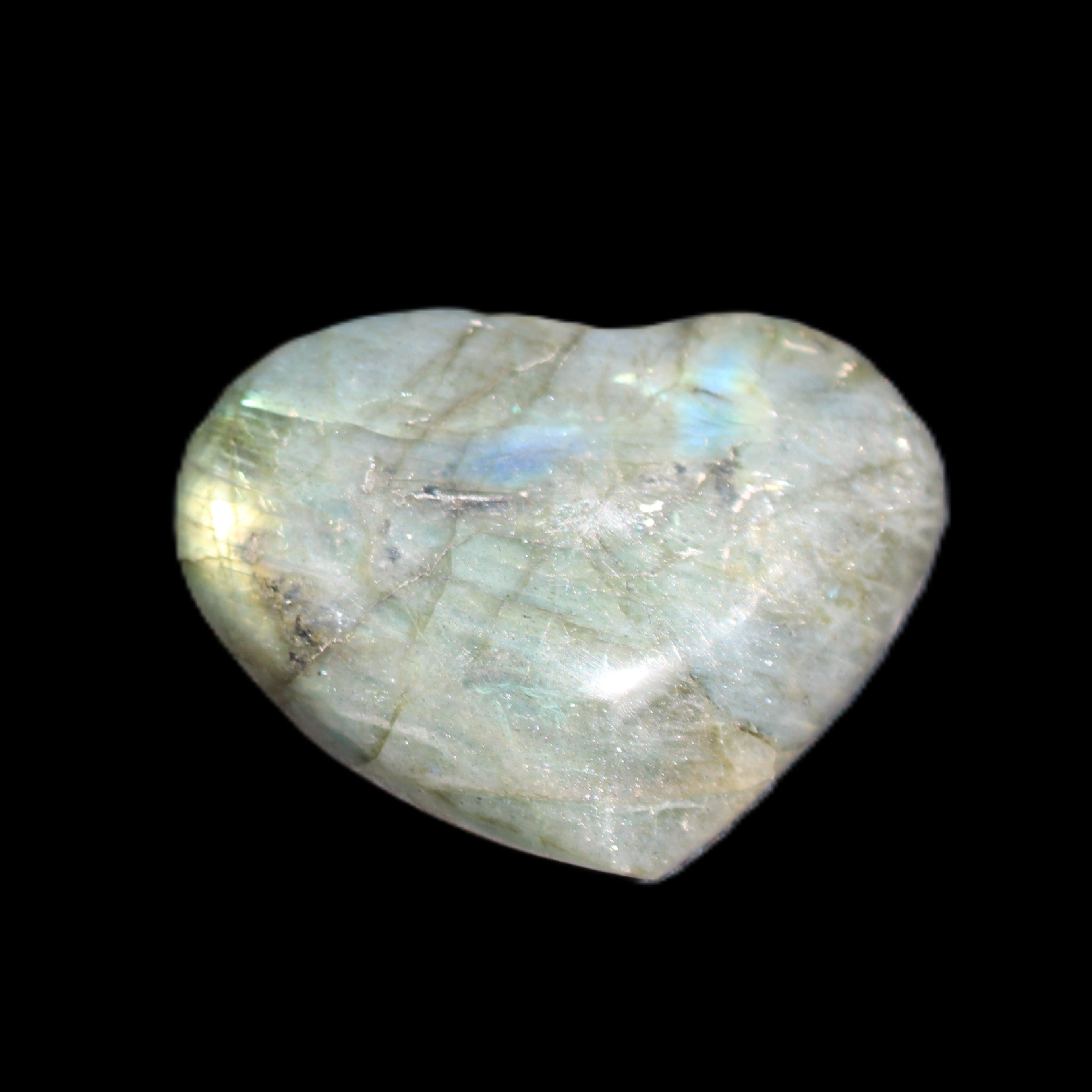 Labradorite heart 39-44g in sunlight - Rocks and Things Store