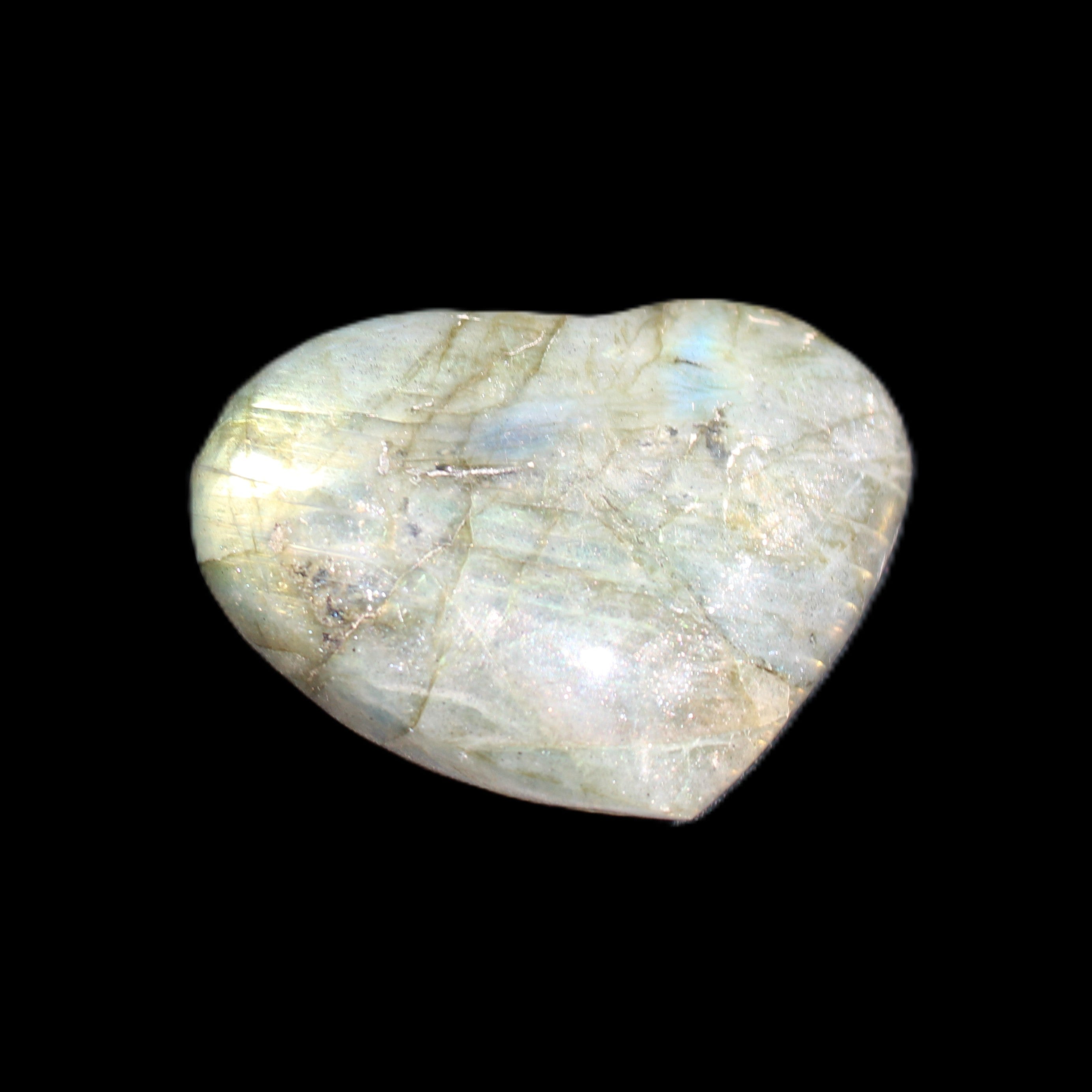 Labradorite heart 39-44g in sunlight - Rocks and Things Store