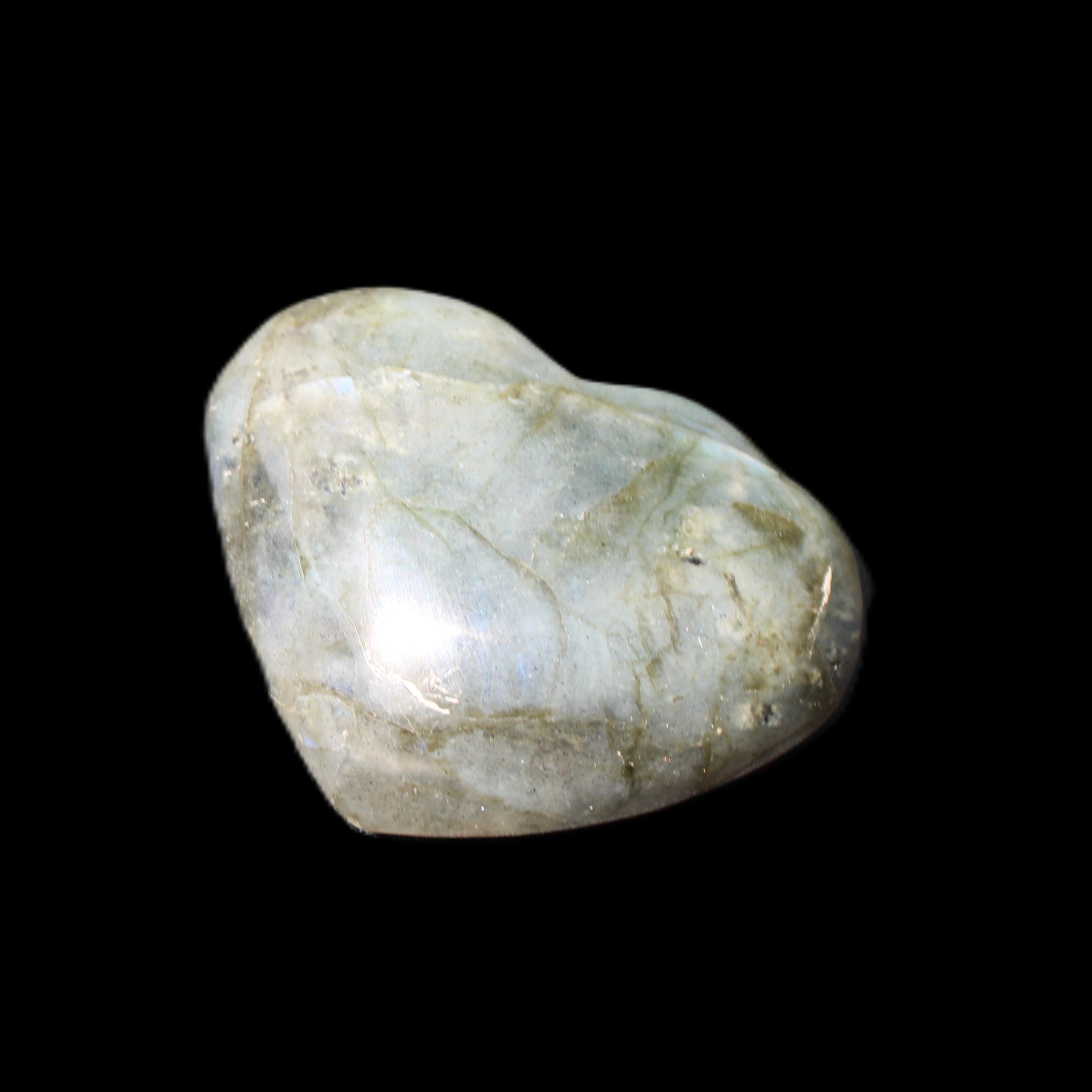 Labradorite heart 39-44g in sunlight - Rocks and Things Store