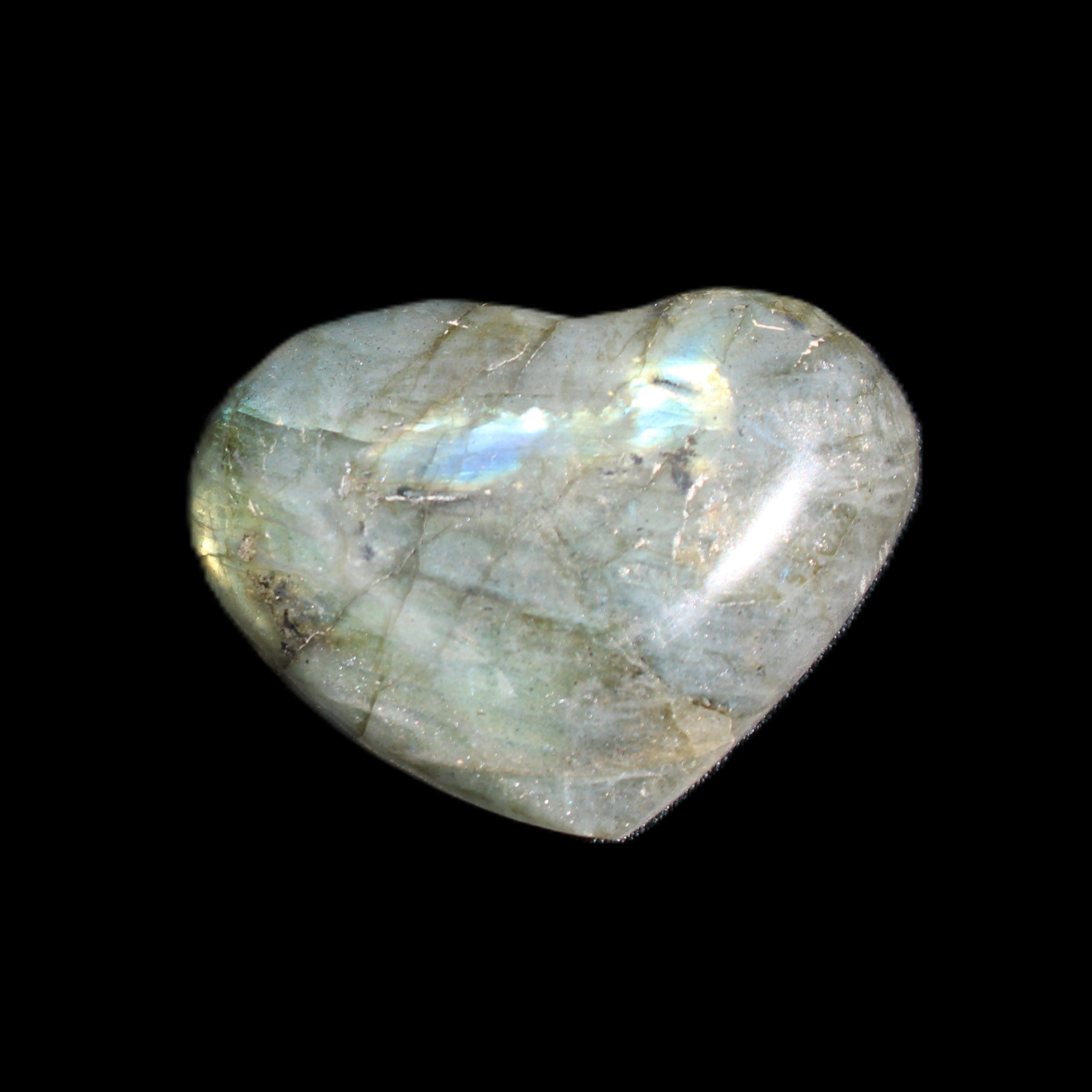 Labradorite heart 39-44g in sunlight - Rocks and Things Store