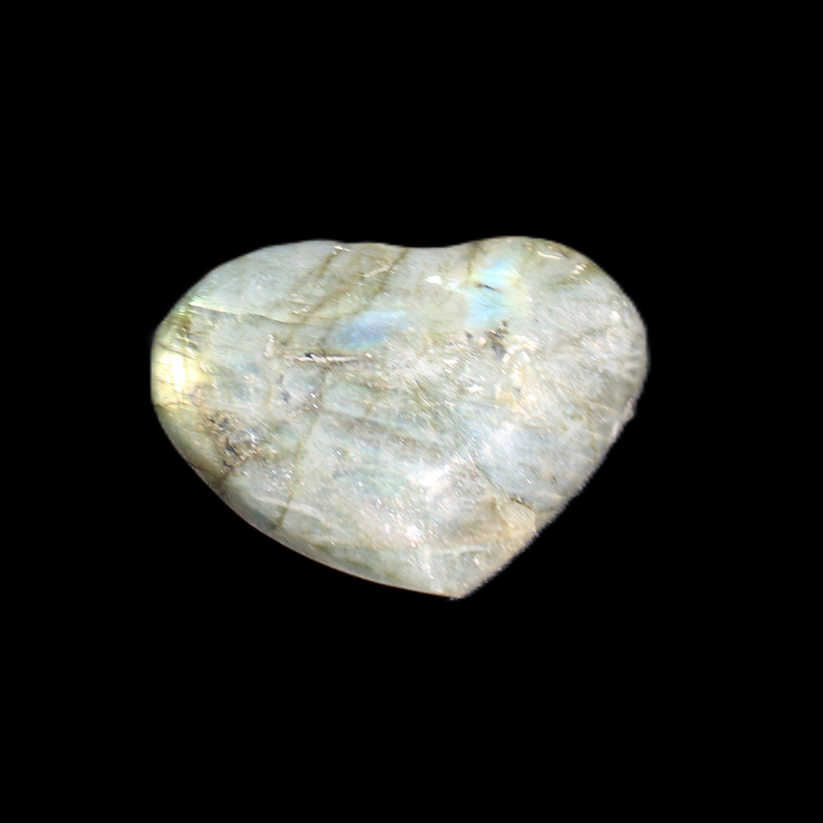 Labradorite heart 39-44g in sunlight - Rocks and Things Store