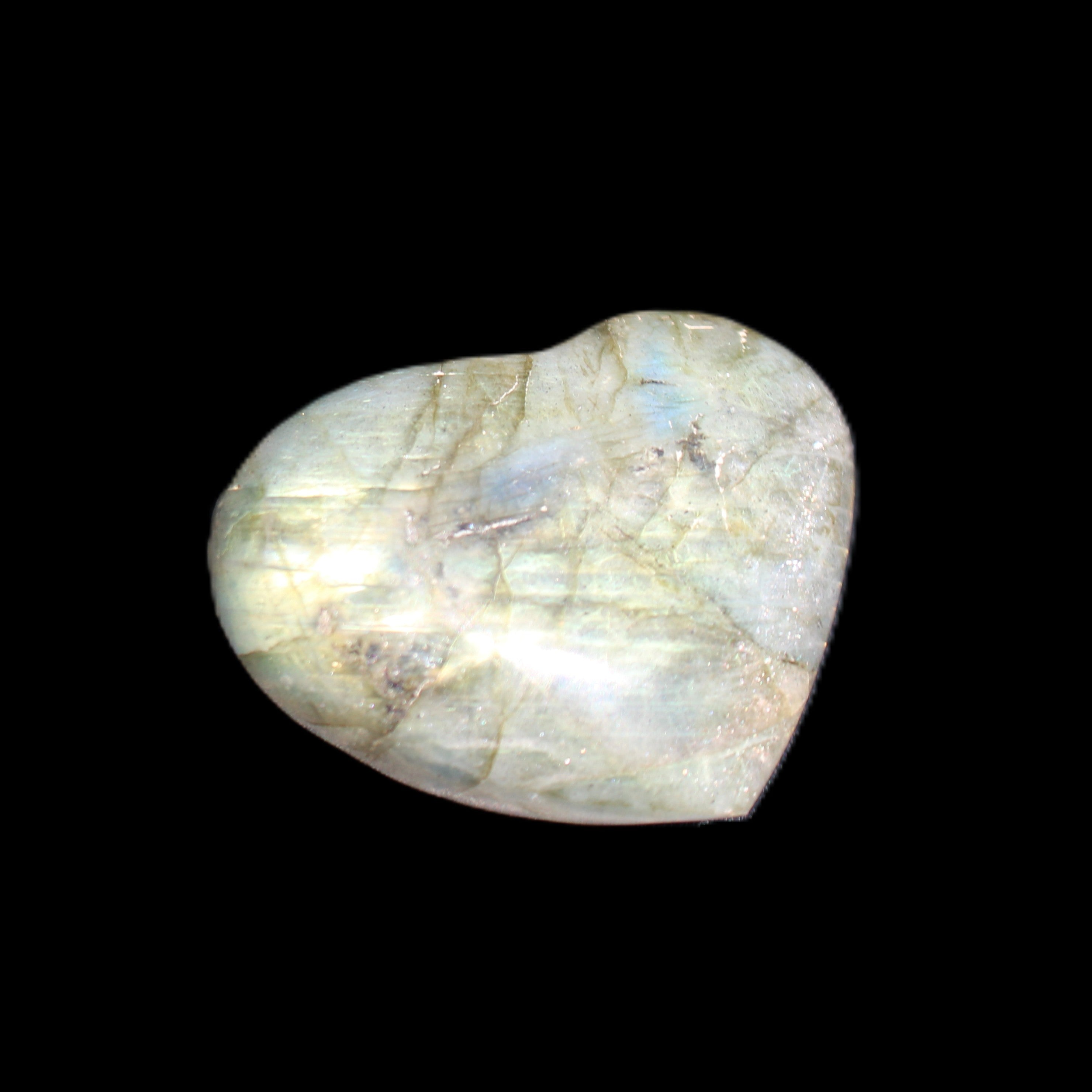 Labradorite heart 39-44g in sunlight - Rocks and Things Store