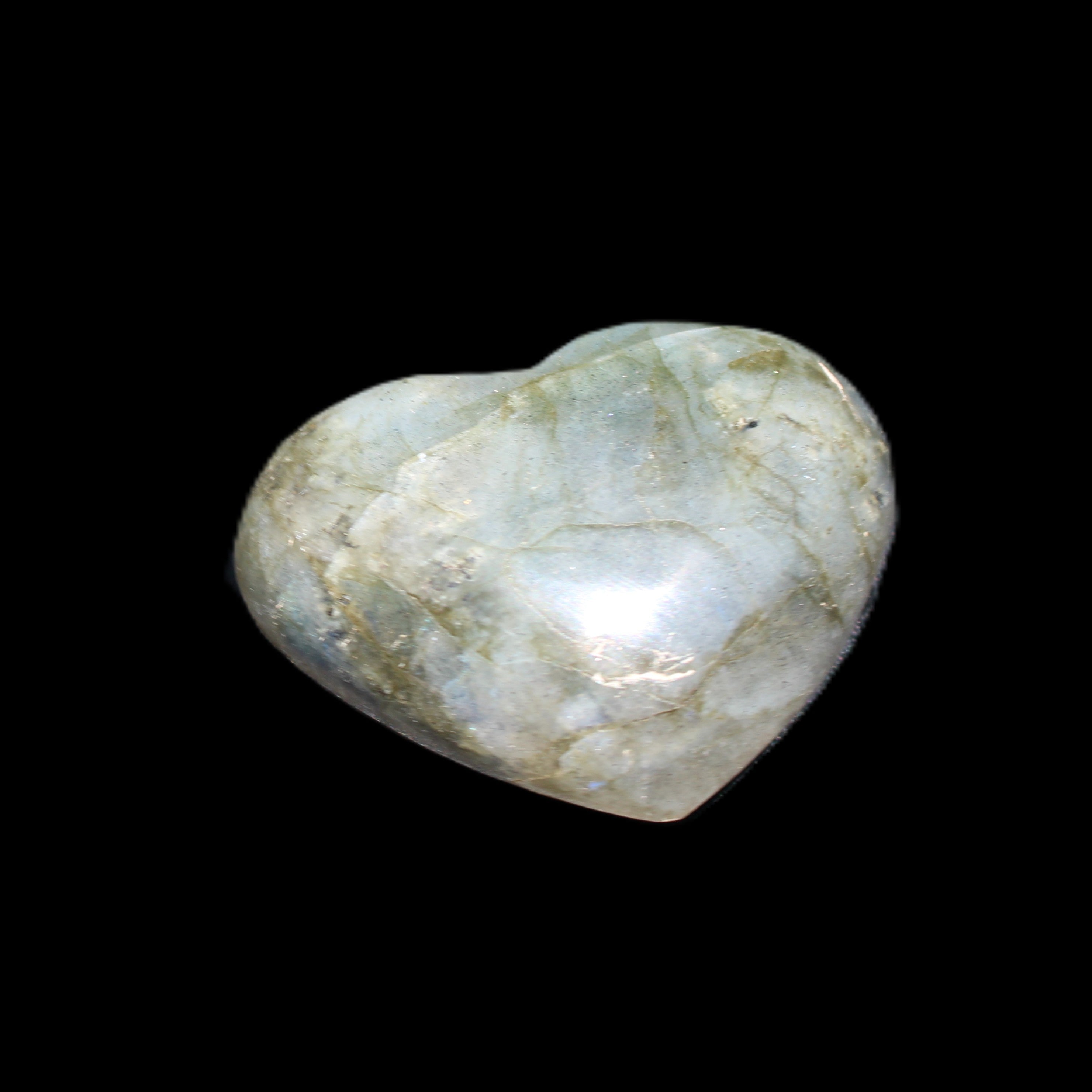 Labradorite heart 39-44g in sunlight - Rocks and Things Store