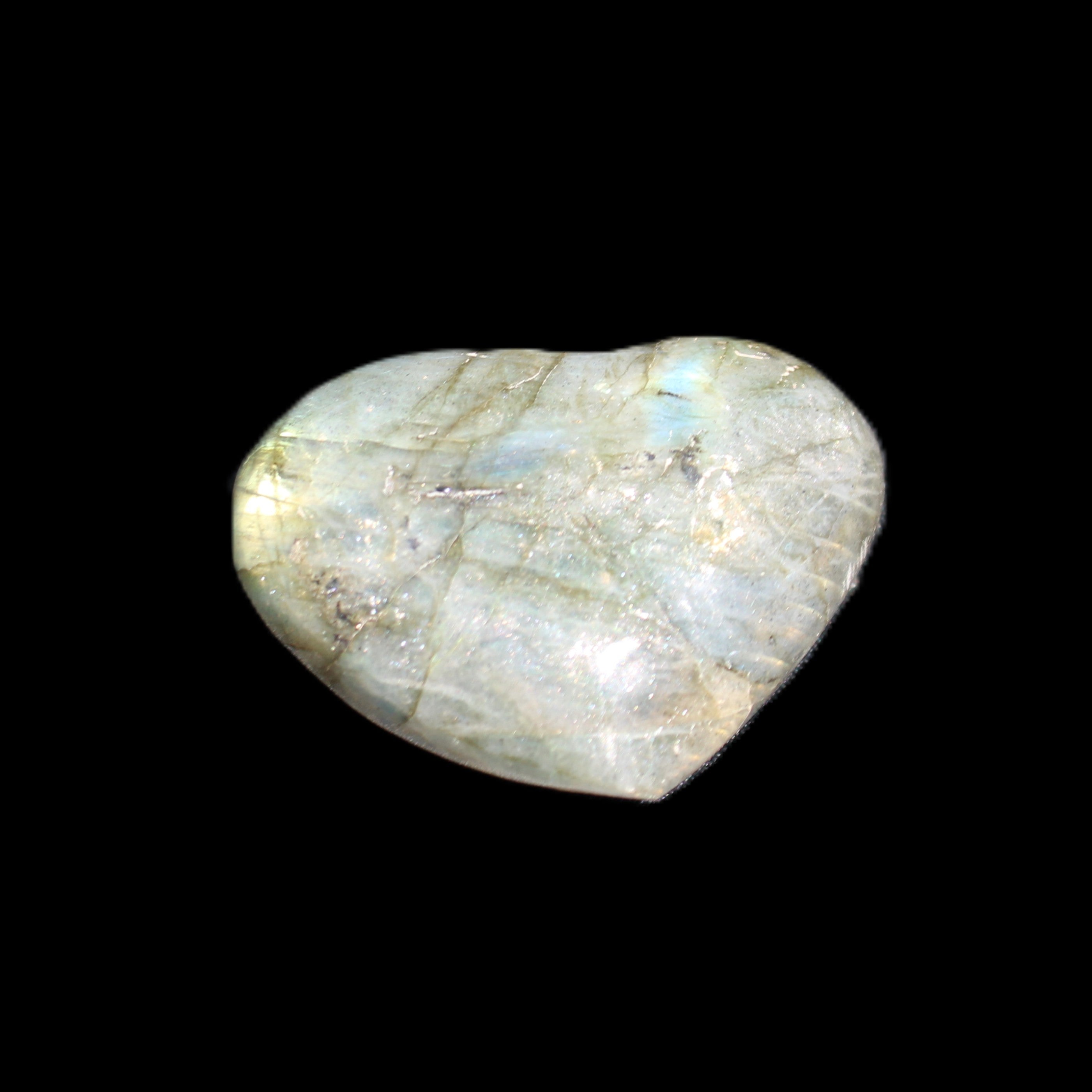 Labradorite heart 39-44g in sunlight - Rocks and Things Store