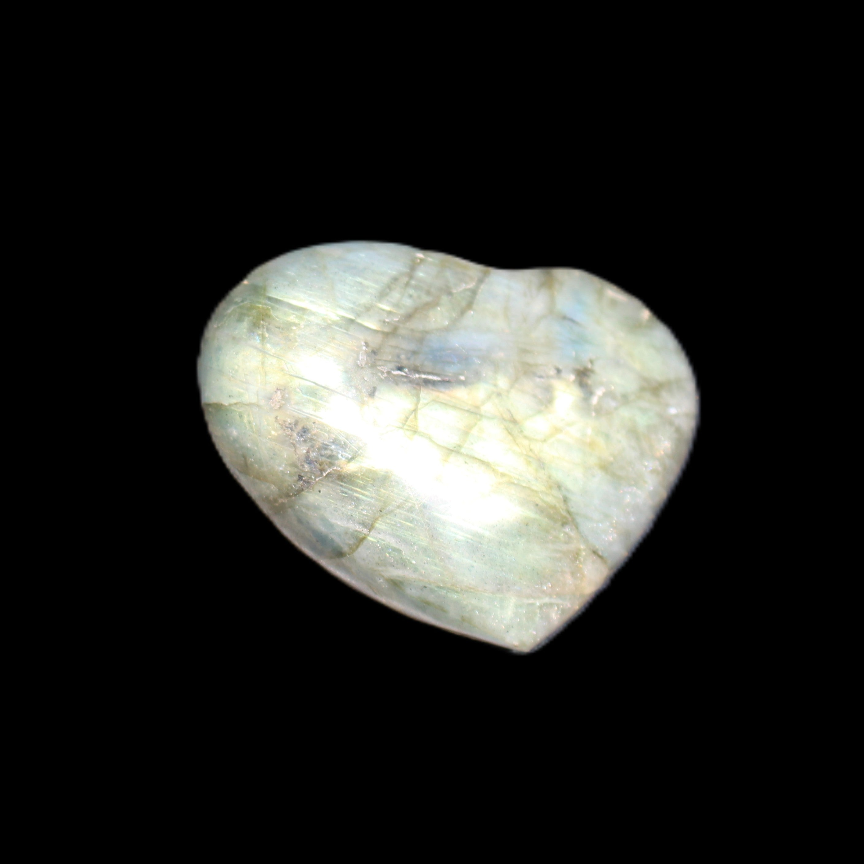 Labradorite heart 39-44g in sunlight - Rocks and Things Store
