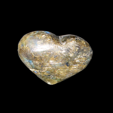 Labradorite heart 39-44g in sunlight - Rocks and Things Store