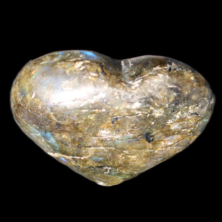 Labradorite heart 39-44g in sunlight - Rocks and Things Store