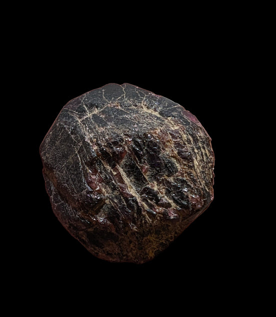 Large raw red Garnet crystal 79g in sunshine - Rocks and Things Store