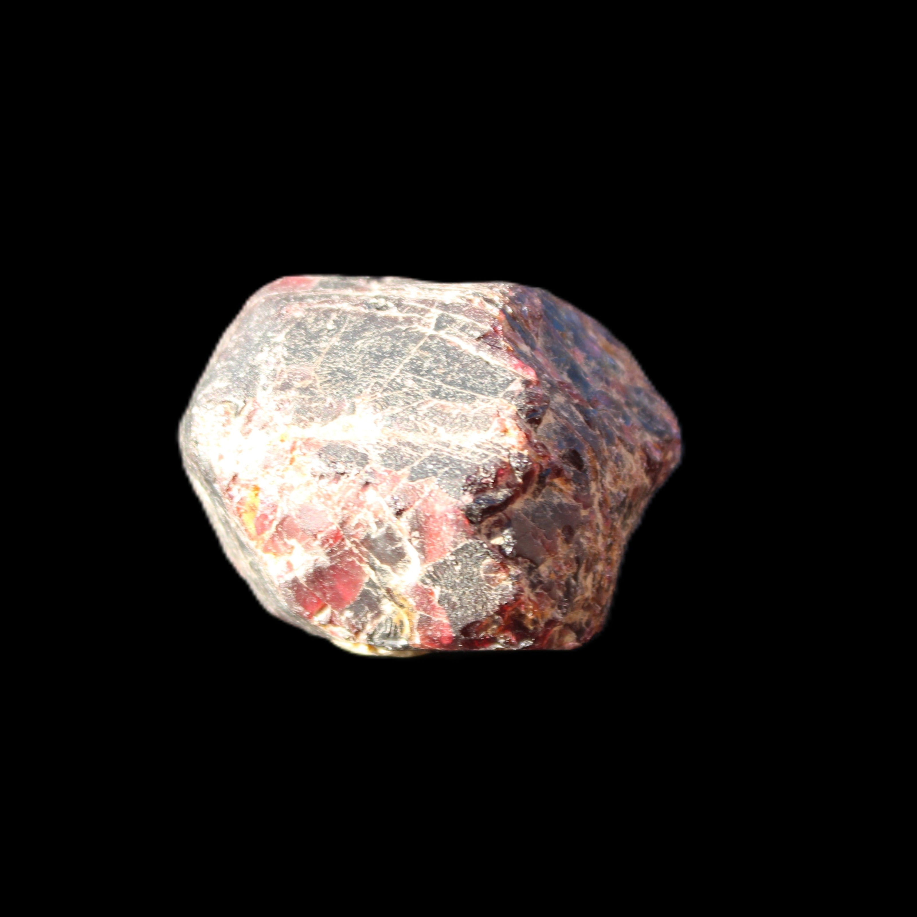 Large raw red Garnet crystal 79g in sunlight - Rocks and Things Store