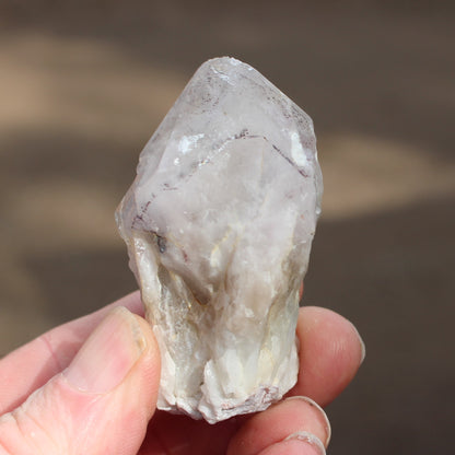 White silver mountain Quartz crystal point 53g