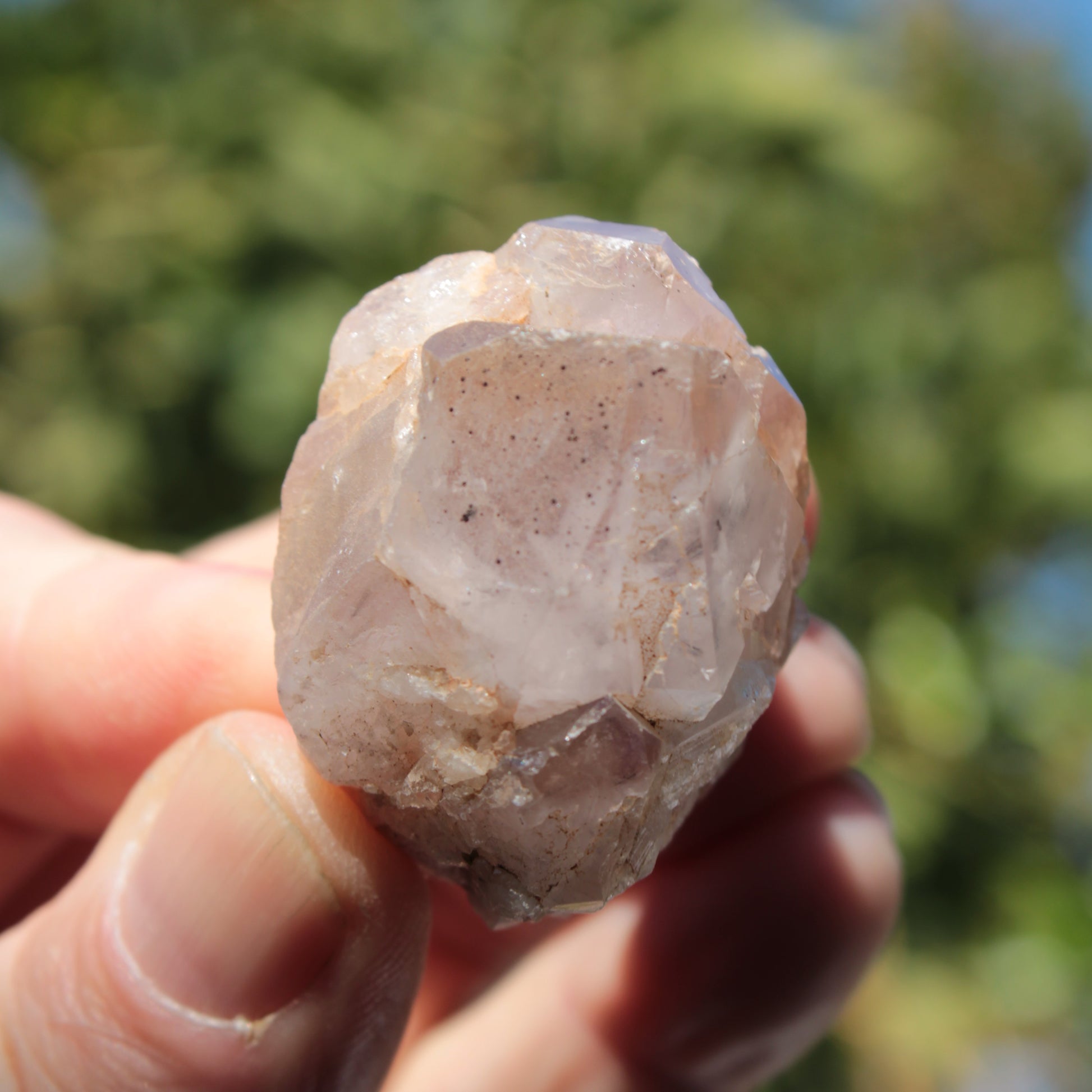 White silver mountain Quartz crystal point 53g Rocks and Things