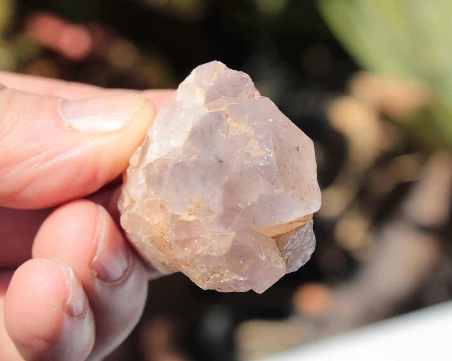 White silver mountain Quartz crystal point 53g Rocks and Things