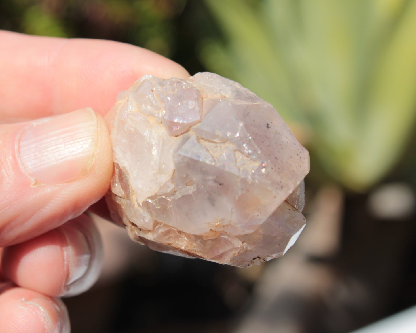 White silver mountain Quartz crystal point 53g Rocks and Things