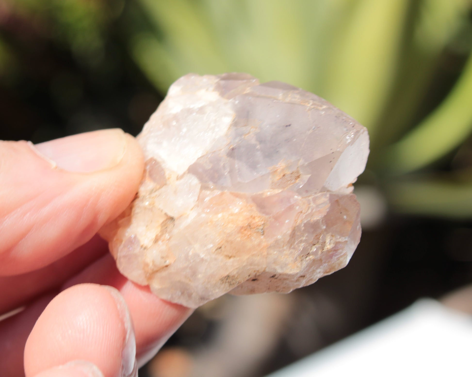 White silver mountain Quartz crystal point 53g Rocks and Things