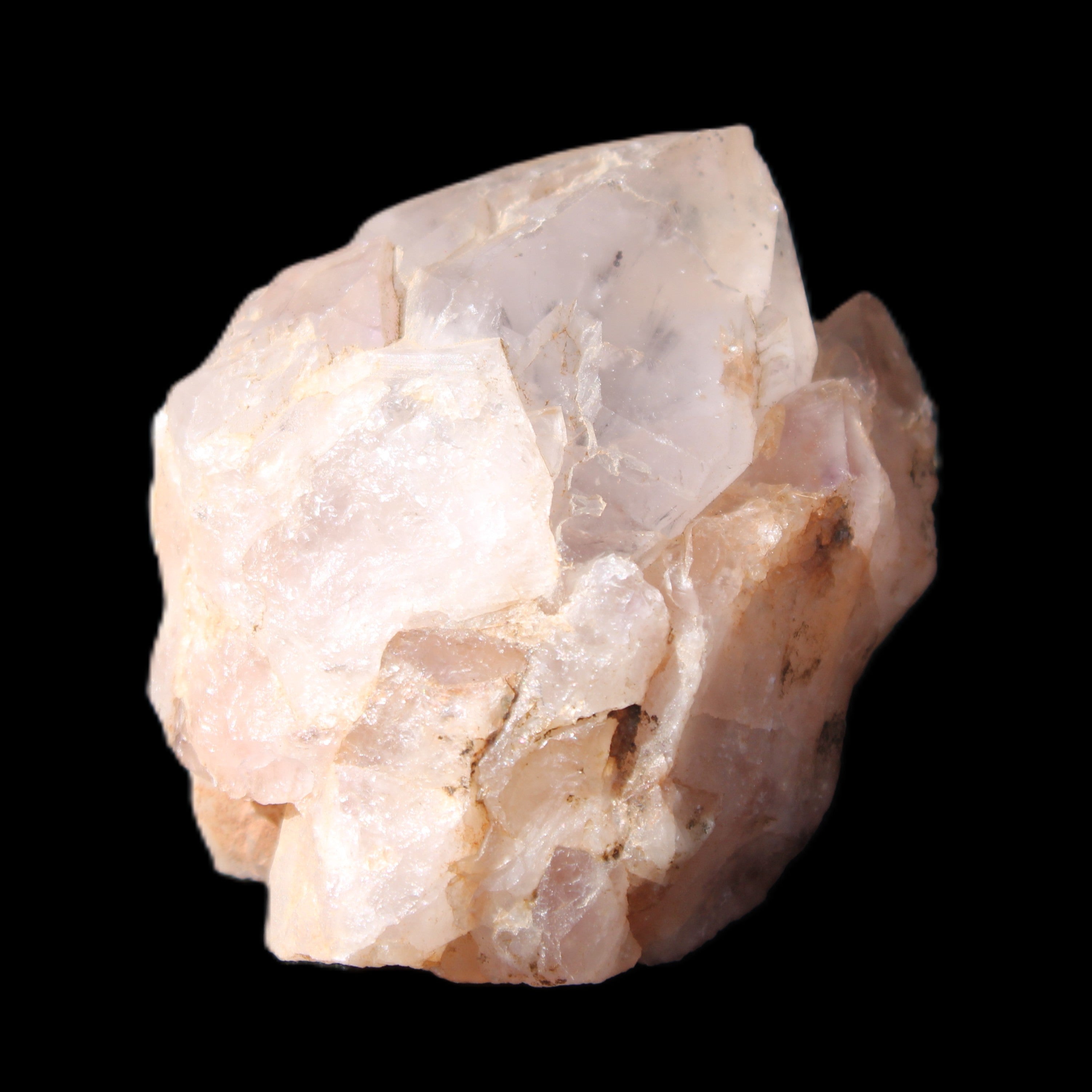 White Silver Mountain Amethyst elestial crystal 52g in sunlight - Rocks and Things Store