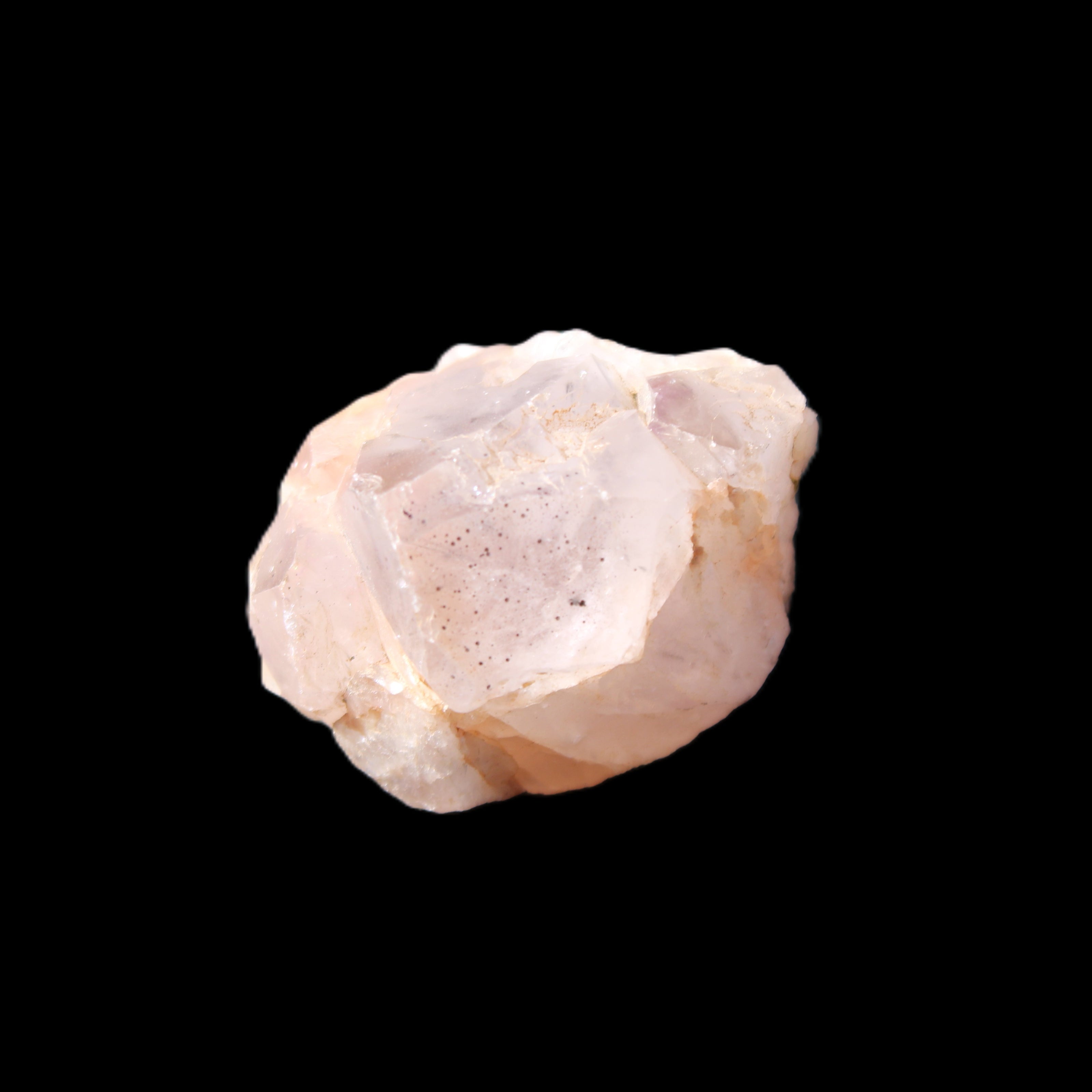 White Silver Mountain Amethyst elestial crystal 52g in sunlight - Rocks and Things Store