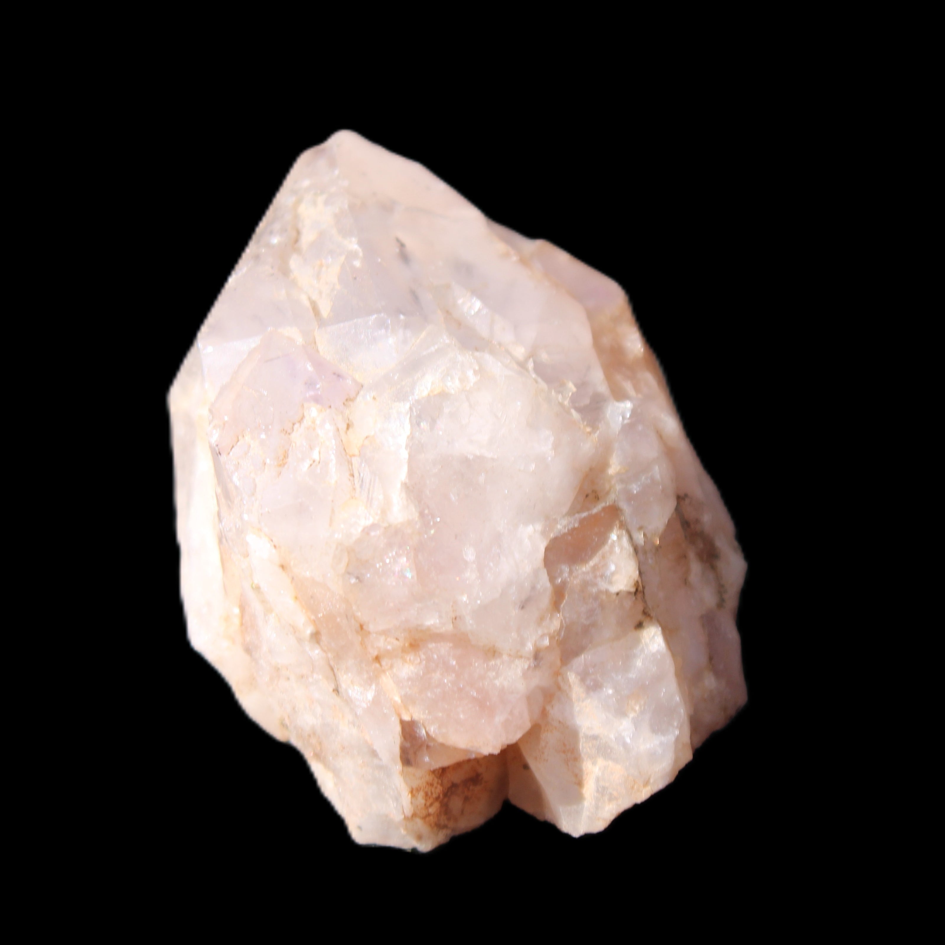 White Silver Mountain Amethyst elestial crystal 52g in sunlight - Rocks and Things Store