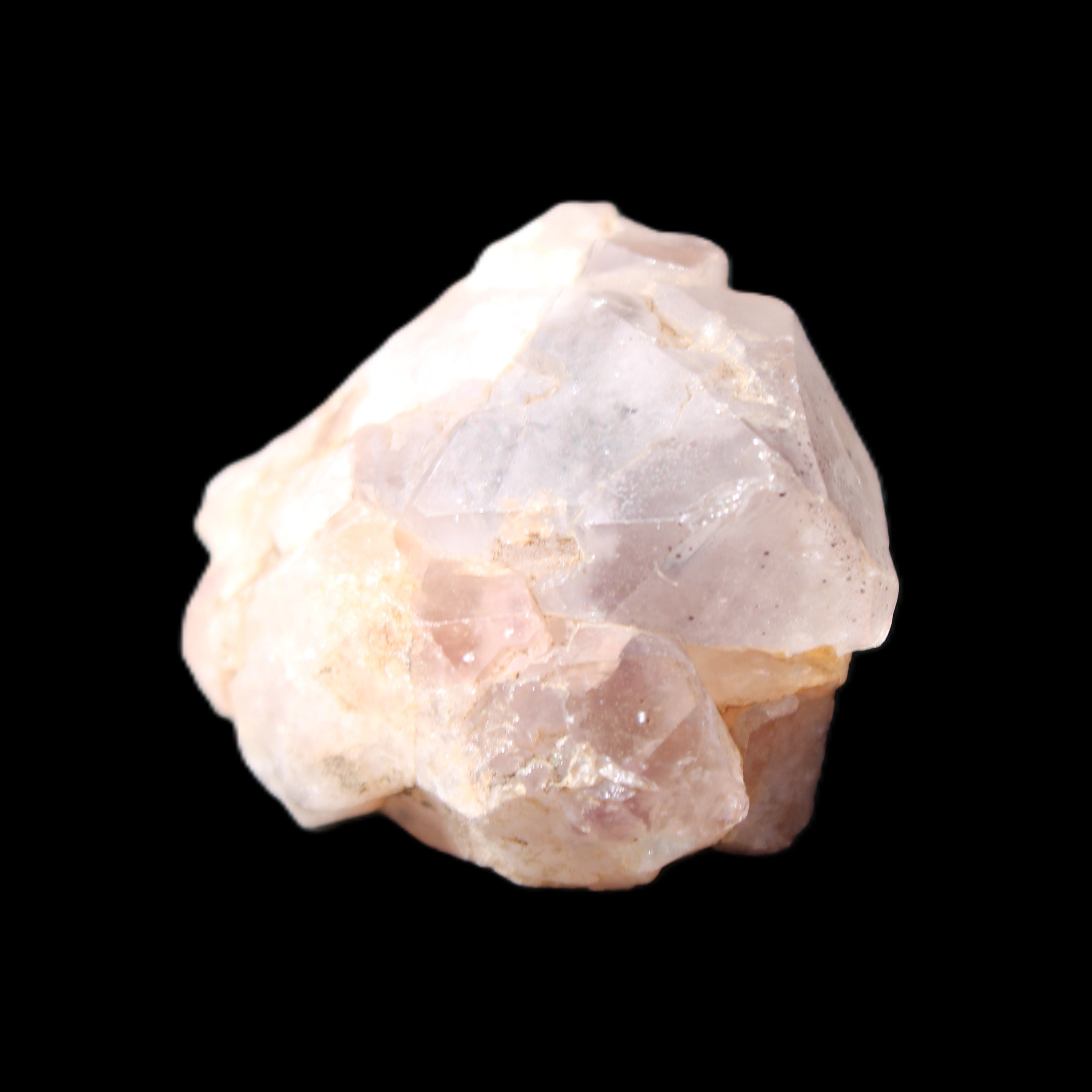 White Silver Mountain Amethyst elestial crystal 52g in sunlight - Rocks and Things Store