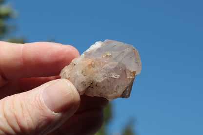 White silver mountain Quartz crystal point 53g Rocks and Things