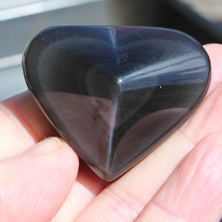 Obsidian heart carved 42g Rocks and Things