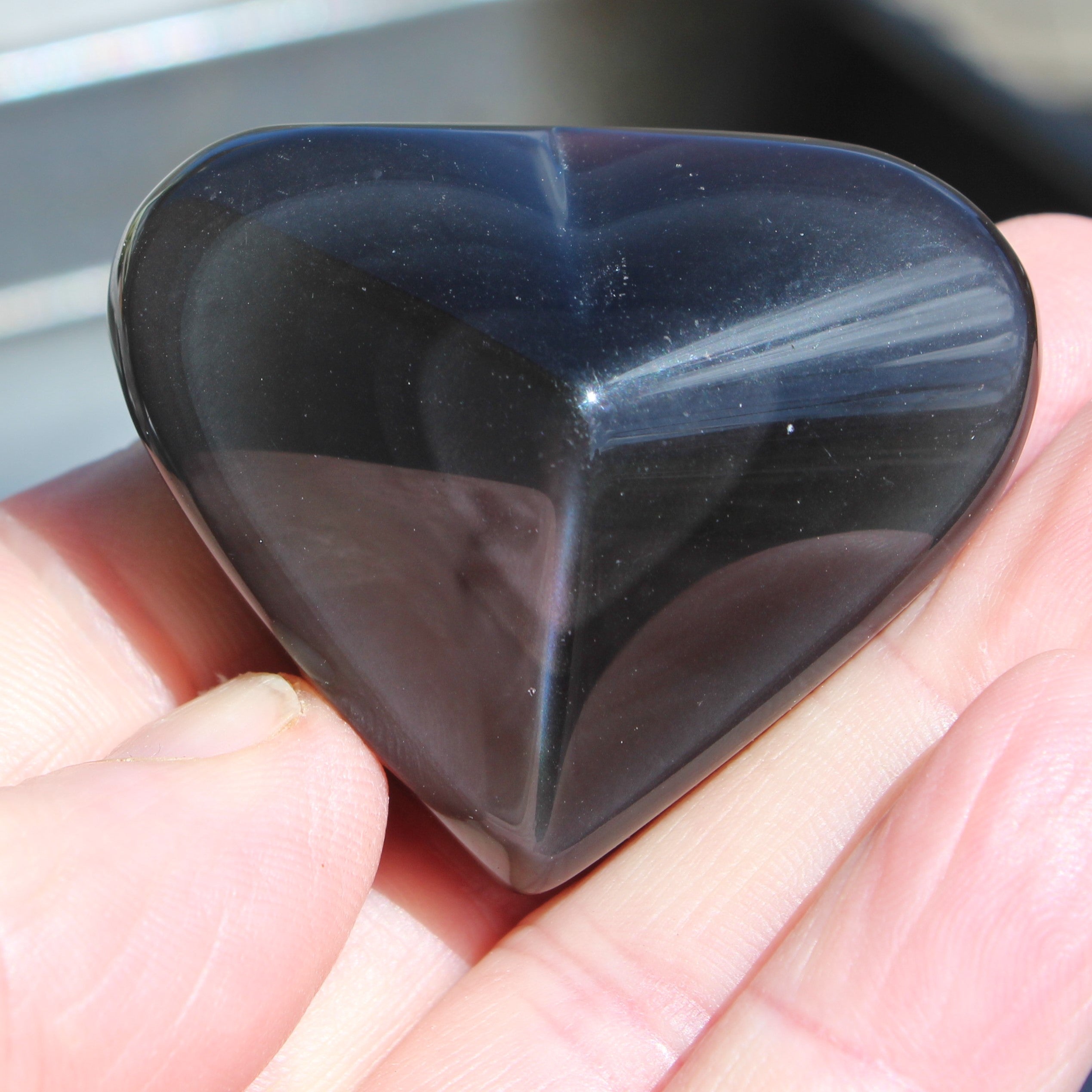 Obsidian heart carved 42g Rocks and Things