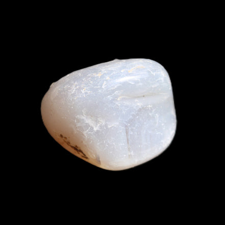 Blue Chalcedony tumbled stone 18g in sunlight - Rocks and Things Store