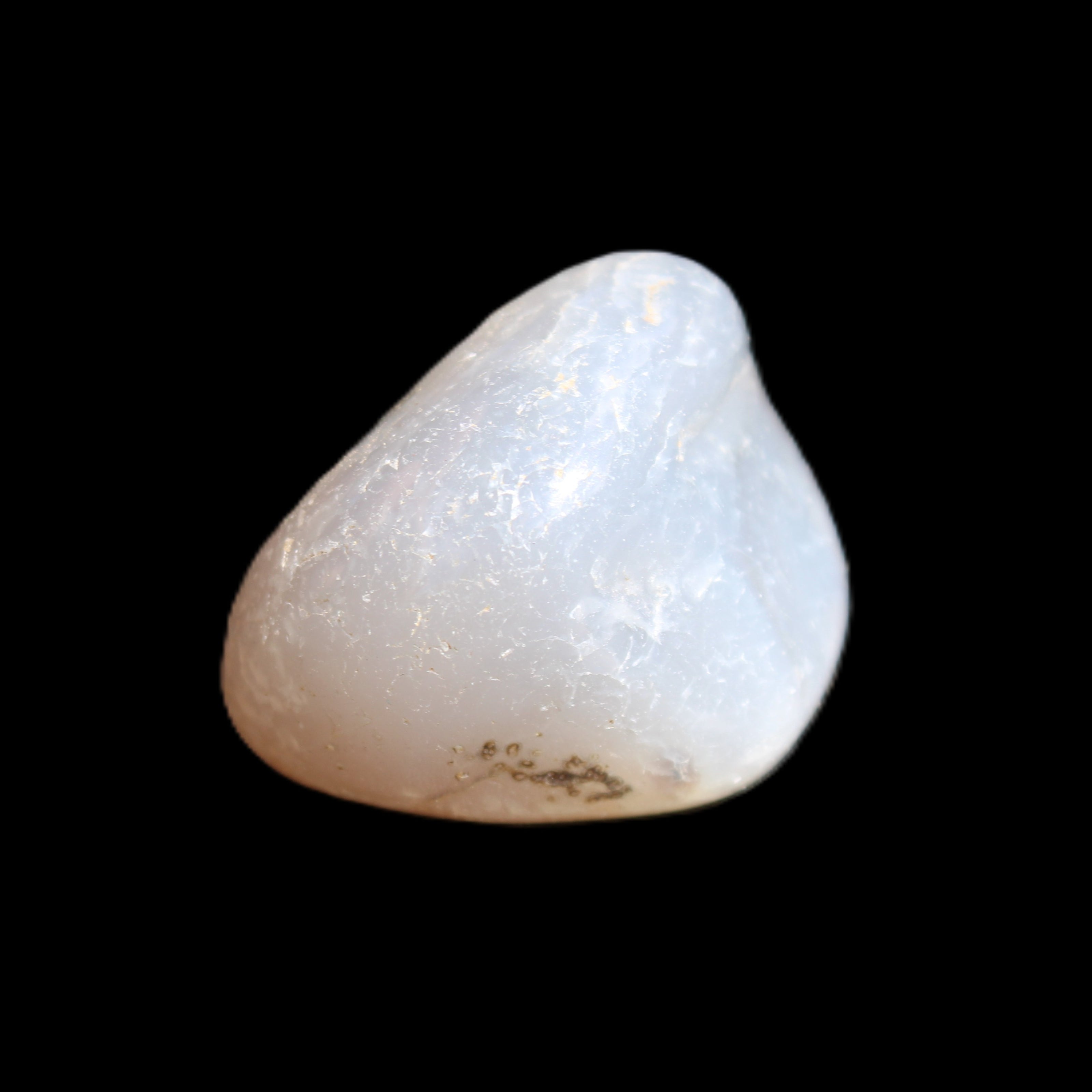 Blue Chalcedony tumbled stone 18g in sunlight - Rocks and Things Store
