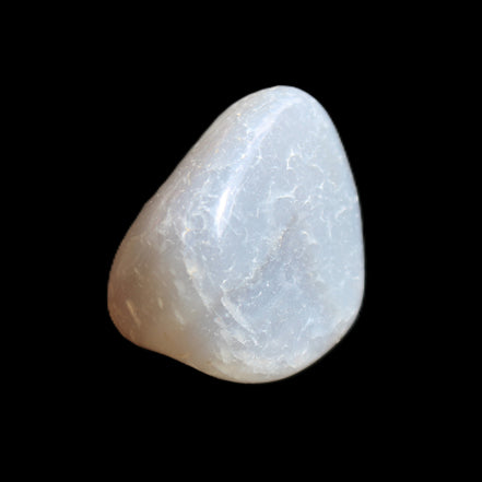 Blue Chalcedony tumbled stone 18g in sunlight - Rocks and Things Store