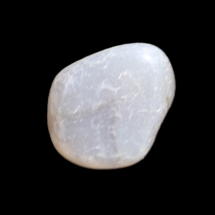 Blue Chalcedony tumbled stone 18g in sunlight - Rocks and Things Store