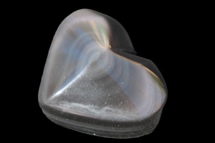 Obsidian rainbow heart hand-carved 80g Rocks and Things