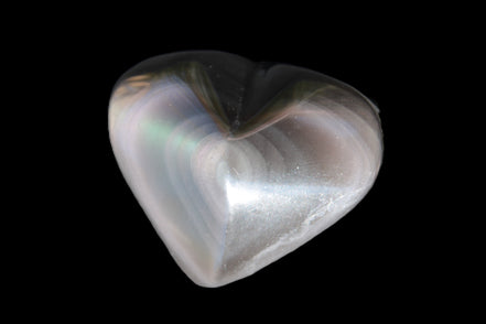 Obsidian rainbow heart hand-carved 80g Rocks and Things