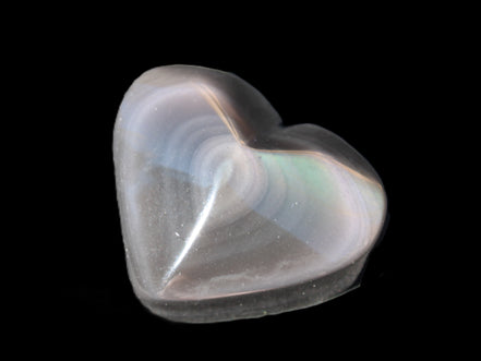Obsidian rainbow heart hand-carved 80g Rocks and Things