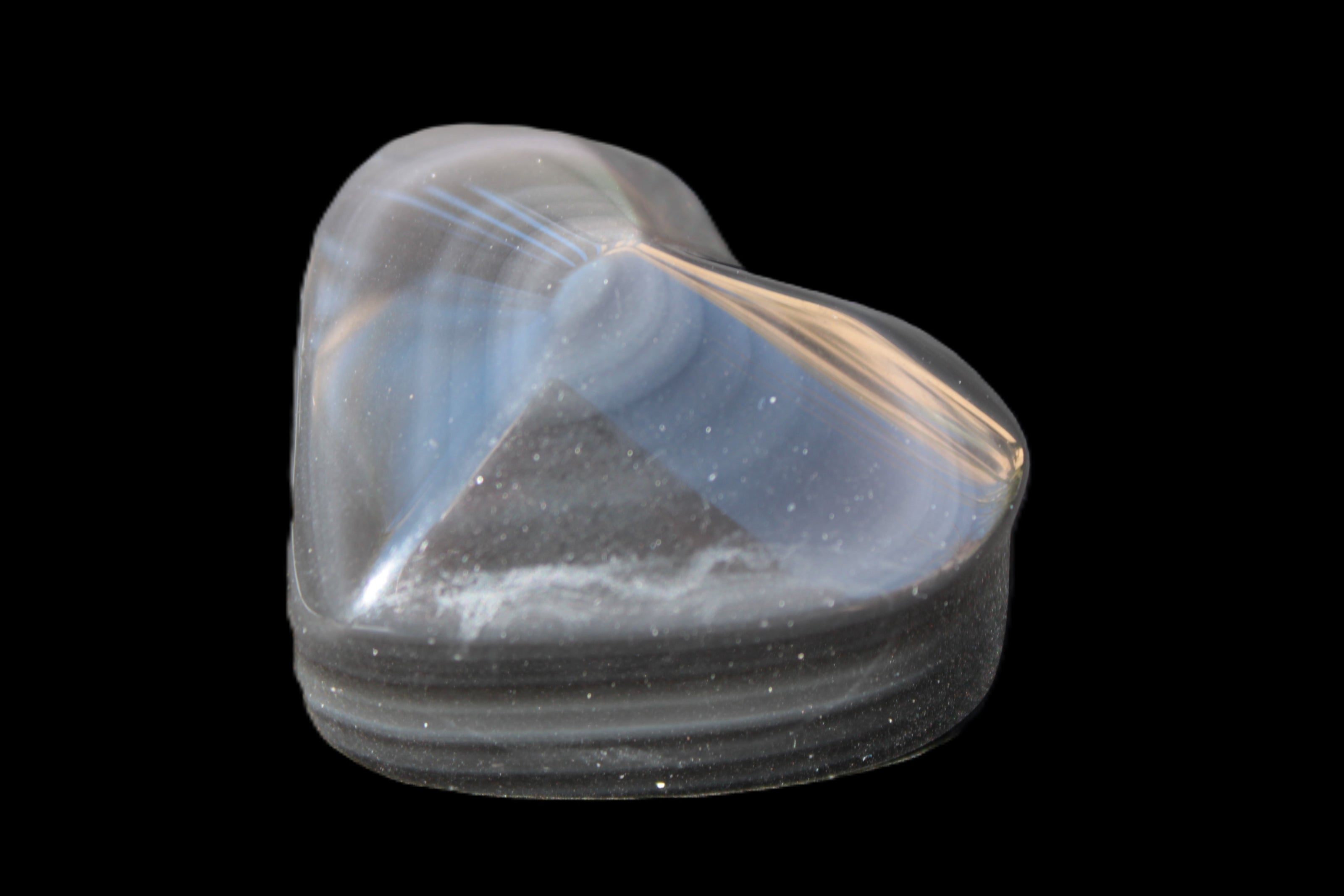 Obsidian rainbow heart hand-carved 80g Rocks and Things