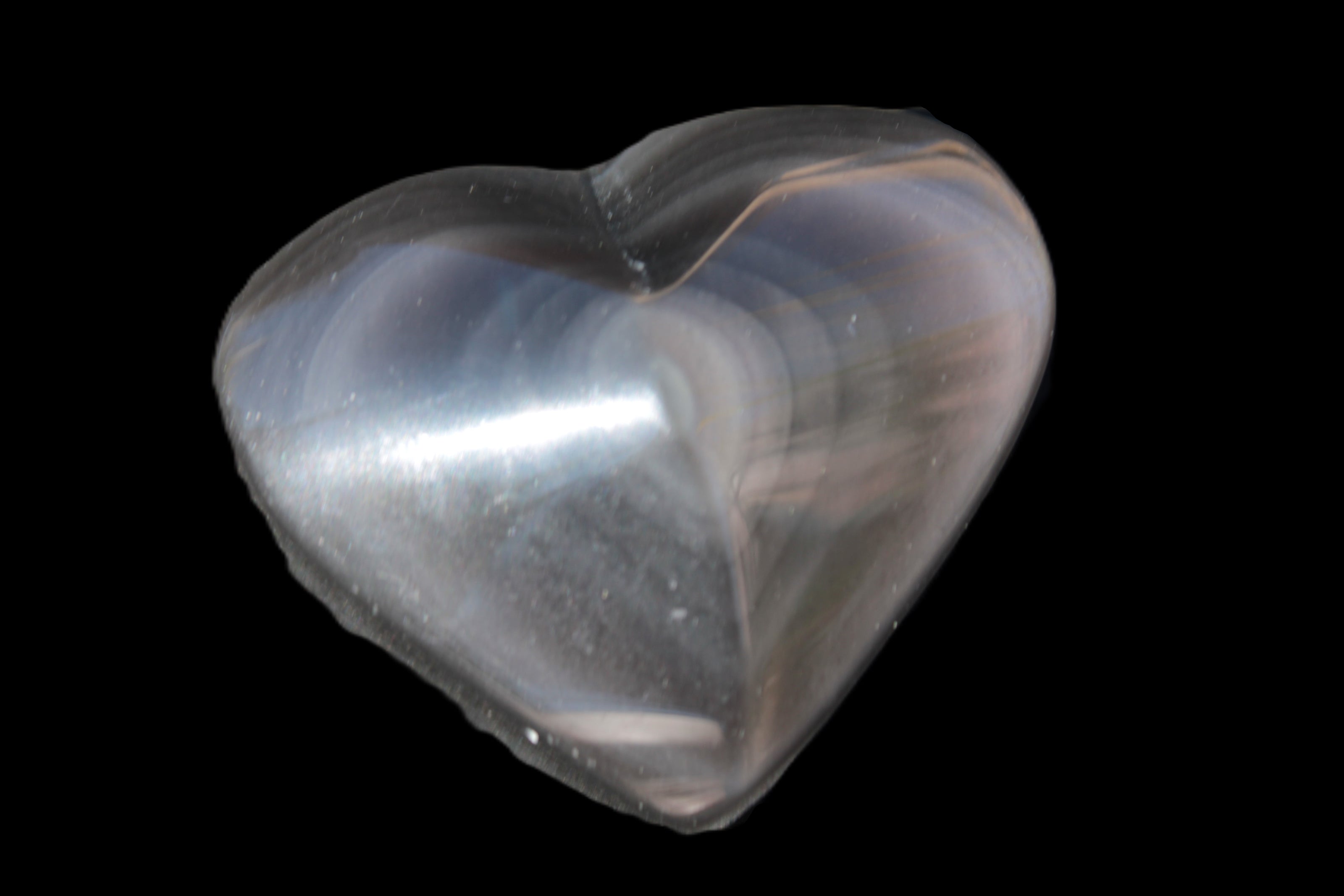 Obsidian rainbow heart hand-carved 80g Rocks and Things