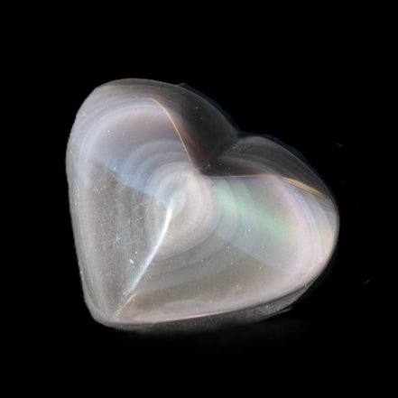 Obsidian rainbow heart hand-carved 80g Rocks and Things