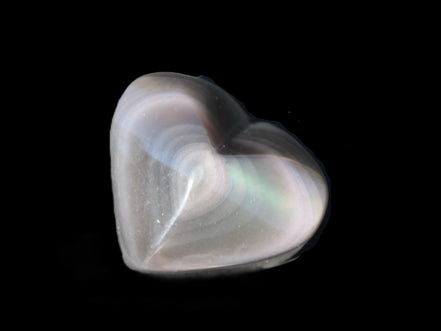 Obsidian rainbow heart hand-carved 80g Rocks and Things