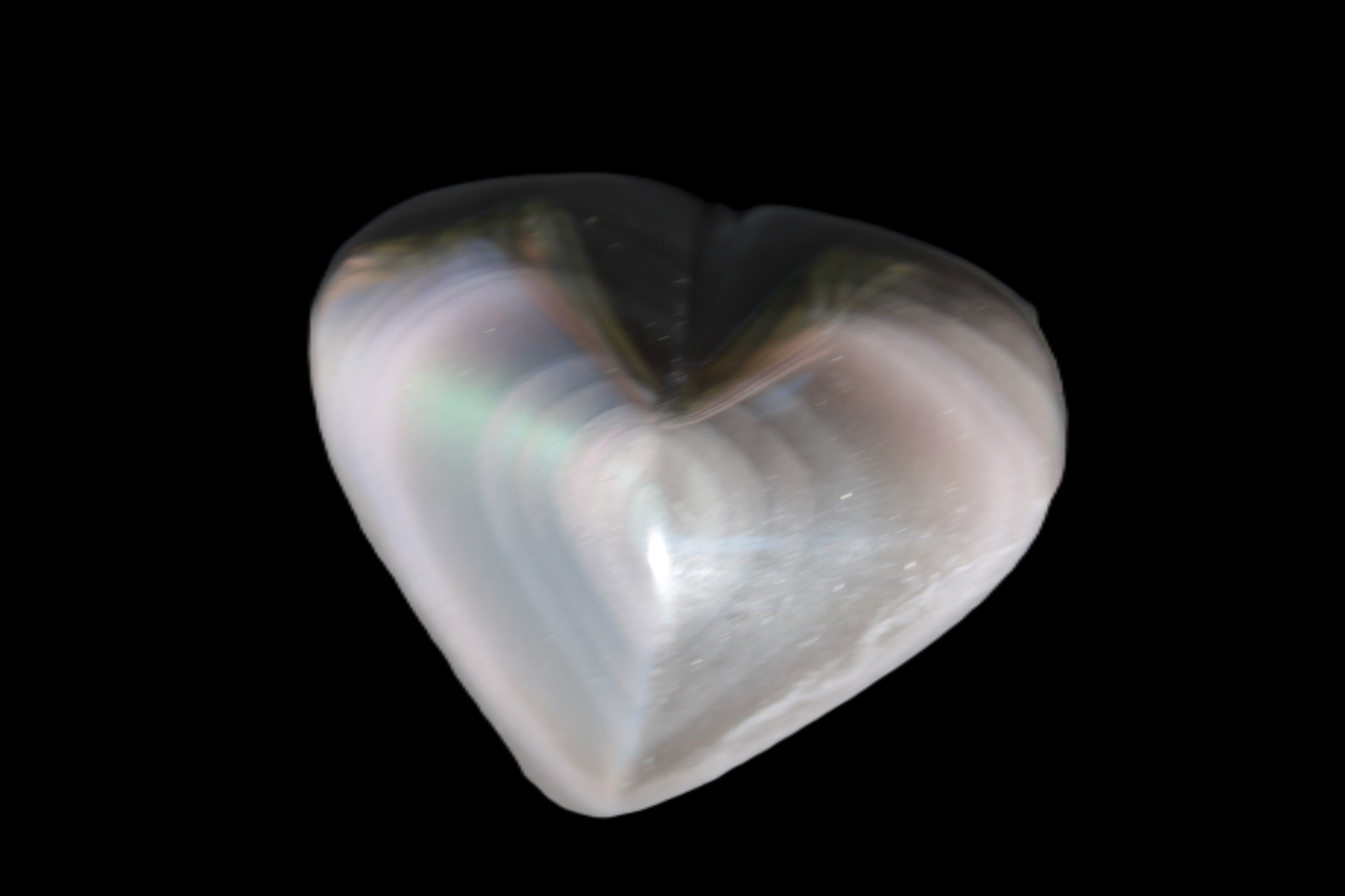 Obsidian rainbow heart hand-carved 80g Rocks and Things