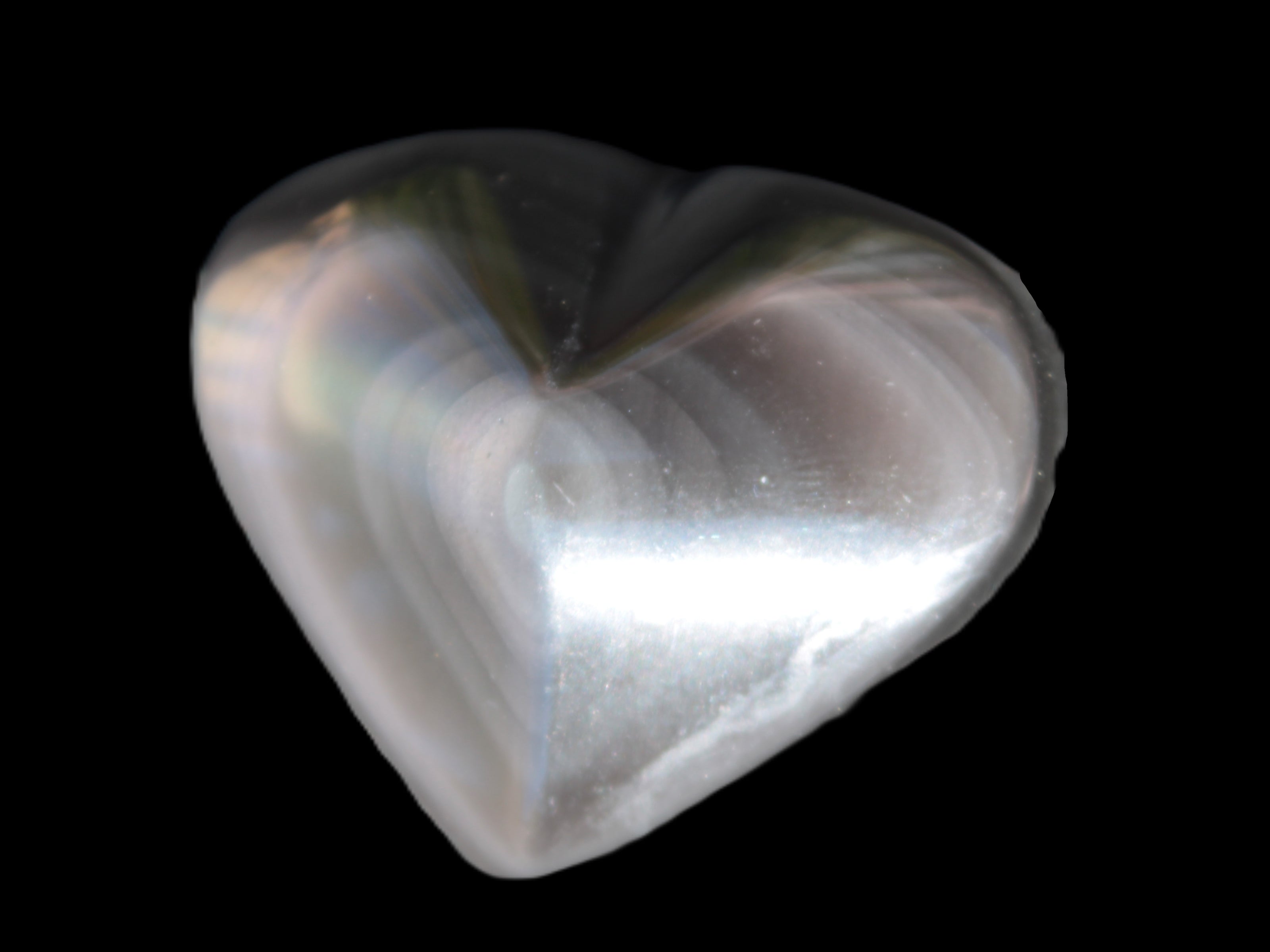 Obsidian rainbow heart hand-carved 80g Rocks and Things