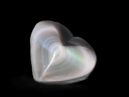 Obsidian rainbow heart hand-carved 80g Rocks and Things