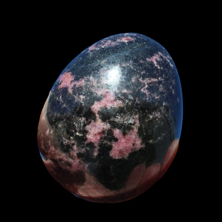 Rhodonite egg 248g in sunlight - Rocks and Things Store