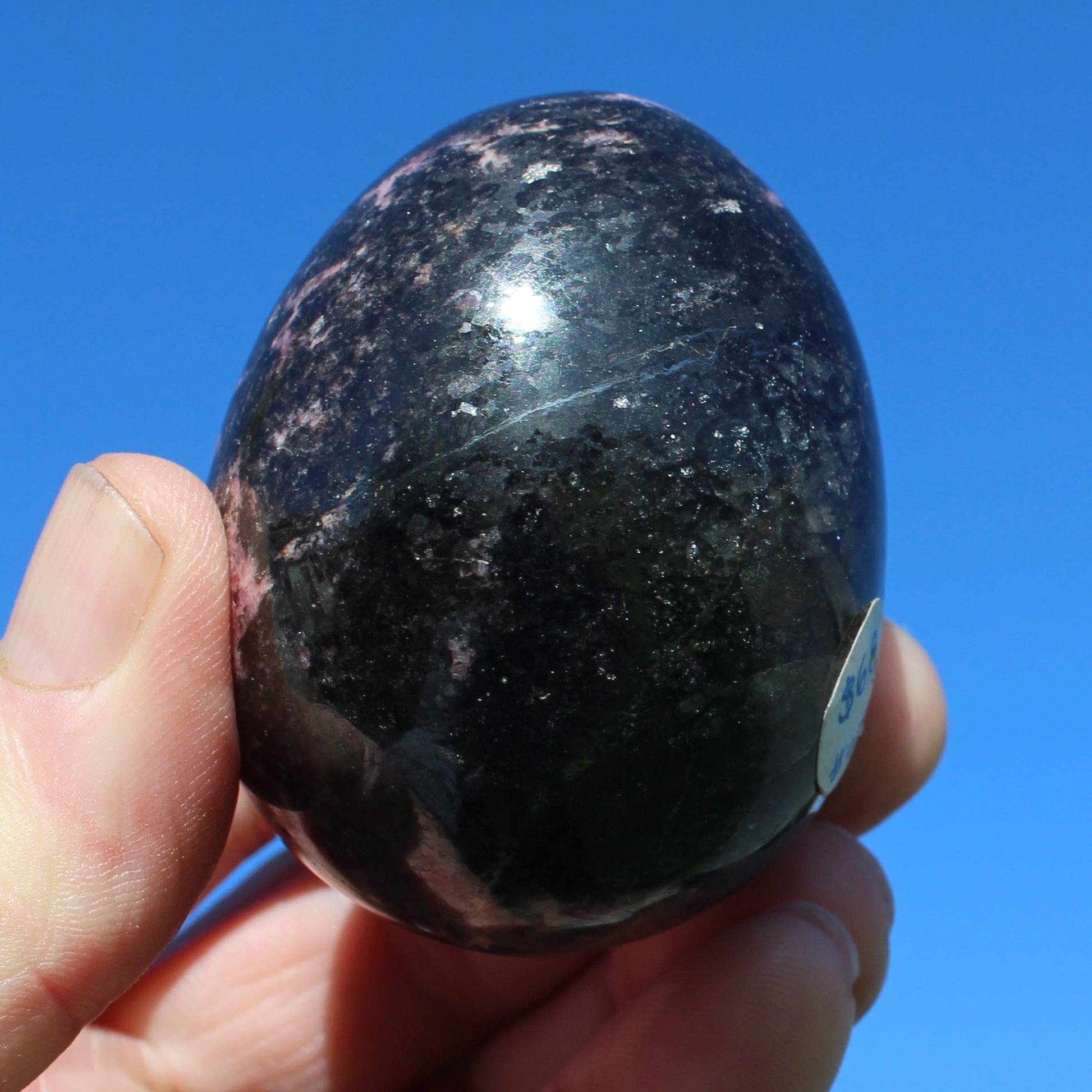 Rhodonite egg 248g Rocks and Things