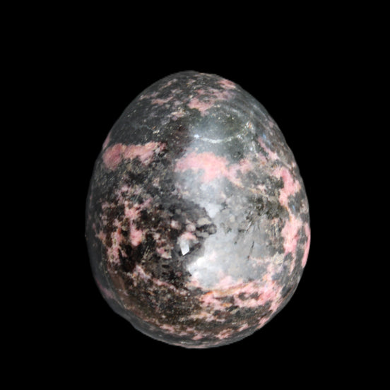 Rhodonite egg 248g in sunlight - Rocks and Things Store