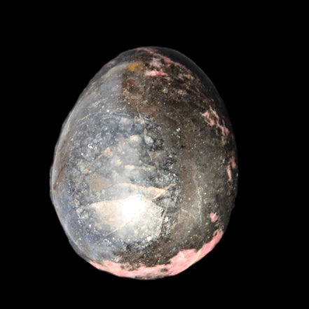 Rhodonite egg 248g in sunlight - Rocks and Things Store